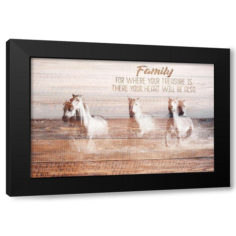 Your Heart Black Modern Wood Framed Art Print with Double Matting by Allen, Kimberly