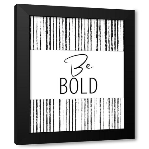 Be Bold Stripes Black Modern Wood Framed Art Print with Double Matting by Allen, Kimberly