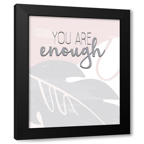 Enough Black Modern Wood Framed Art Print with Double Matting by Allen, Kimberly