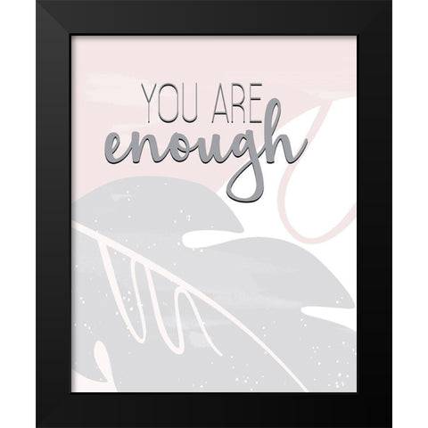 Enough Black Modern Wood Framed Art Print by Allen, Kimberly