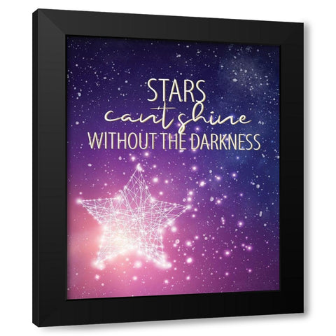 Stars Black Modern Wood Framed Art Print by Allen, Kimberly