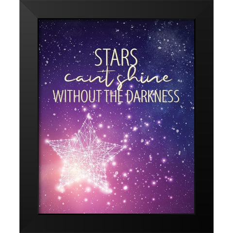 Stars Black Modern Wood Framed Art Print by Allen, Kimberly