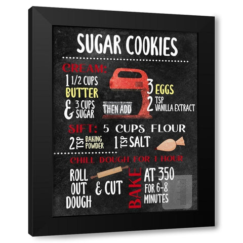 Sugar Cookies Black Modern Wood Framed Art Print by Allen, Kimberly