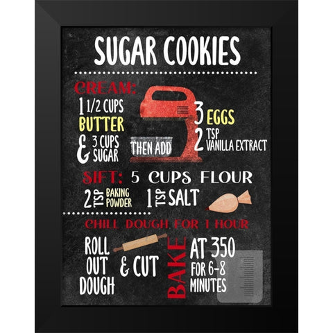 Sugar Cookies Black Modern Wood Framed Art Print by Allen, Kimberly