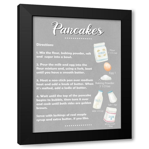 Pancakes_v2 Black Modern Wood Framed Art Print with Double Matting by Allen, Kimberly