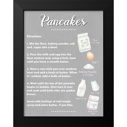 Pancakes_v2 Black Modern Wood Framed Art Print by Allen, Kimberly