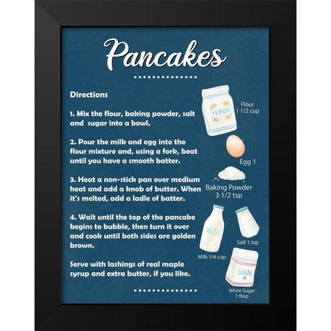Pancakes Black Modern Wood Framed Art Print by Allen, Kimberly