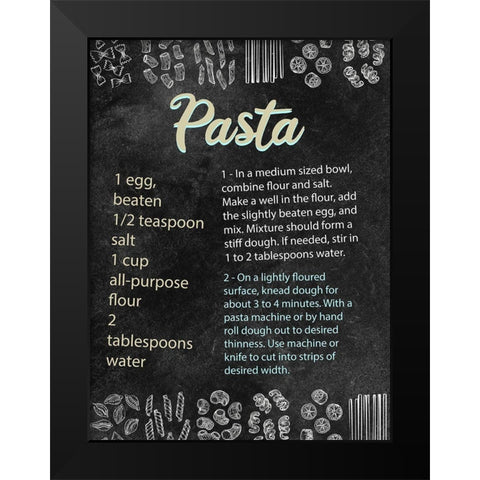 Pasta Black Modern Wood Framed Art Print by Allen, Kimberly
