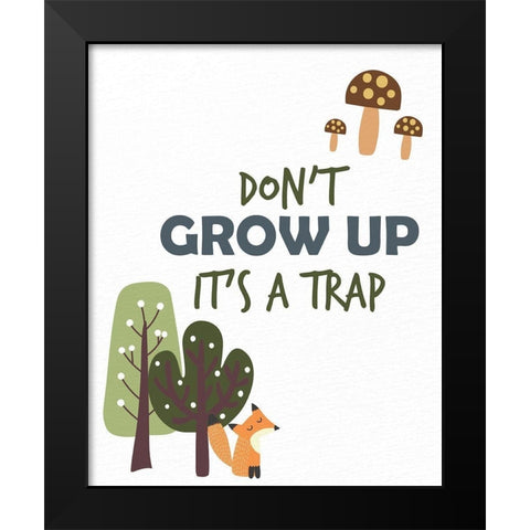 Woodland Playroom 3 Black Modern Wood Framed Art Print by Allen, Kimberly