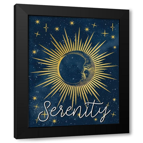Moon Serenity Black Modern Wood Framed Art Print by Allen, Kimberly