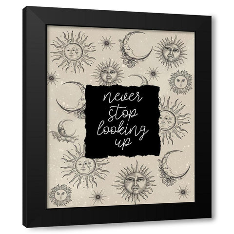 Moon and Sun V2 Black Modern Wood Framed Art Print by Allen, Kimberly