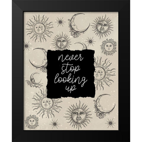 Moon and Sun V2 Black Modern Wood Framed Art Print by Allen, Kimberly