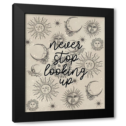 Moon And Sun Black Modern Wood Framed Art Print by Allen, Kimberly