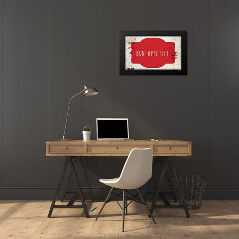 Bon Appetit Black Modern Wood Framed Art Print by Allen, Kimberly