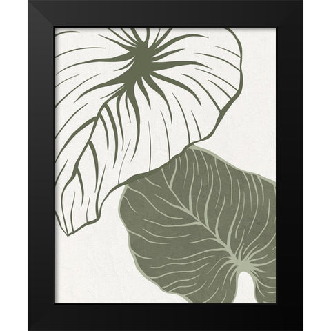 Serenity Palm 1 Black Modern Wood Framed Art Print by Allen, Kimberly