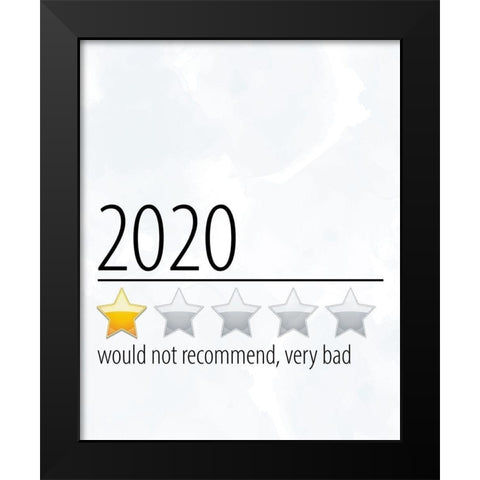 Would Not Recommend Black Modern Wood Framed Art Print by Allen, Kimberly