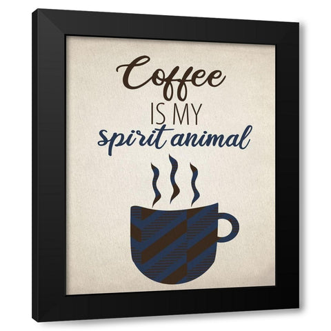 Spirit Animal Black Modern Wood Framed Art Print with Double Matting by Allen, Kimberly