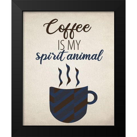 Spirit Animal Black Modern Wood Framed Art Print by Allen, Kimberly