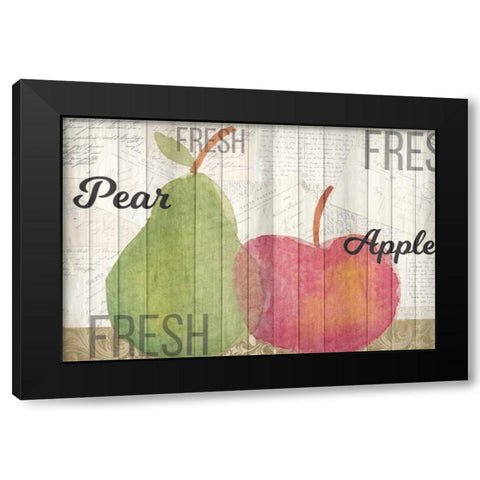 Apples and Pears Black Modern Wood Framed Art Print by Allen, Kimberly