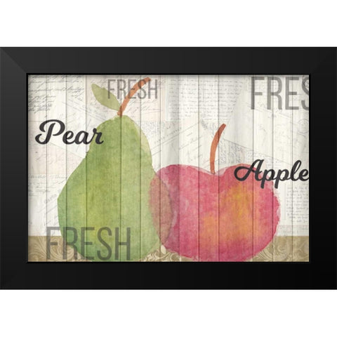 Apples and Pears Black Modern Wood Framed Art Print by Allen, Kimberly