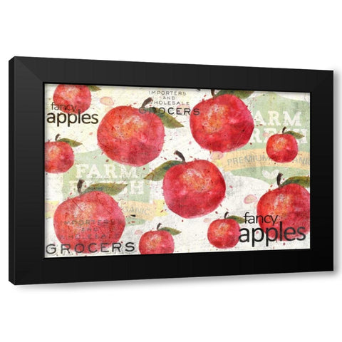 Fancy Apple Black Modern Wood Framed Art Print by Allen, Kimberly