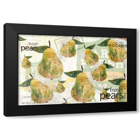 Fresh Pears Black Modern Wood Framed Art Print by Allen, Kimberly