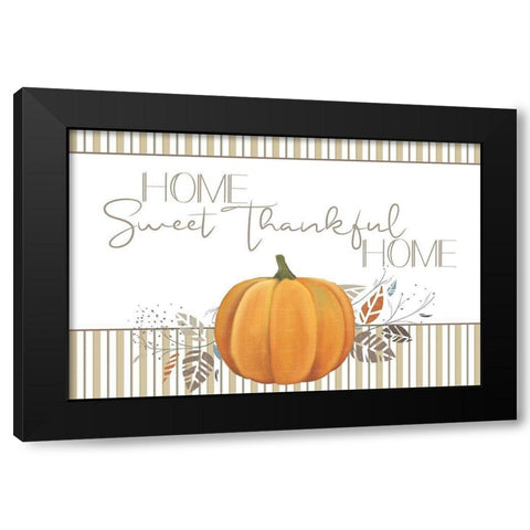 Home Sweet Thankful Home V2 Black Modern Wood Framed Art Print by Allen, Kimberly