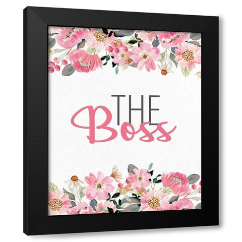 The Boss Black Modern Wood Framed Art Print by Allen, Kimberly