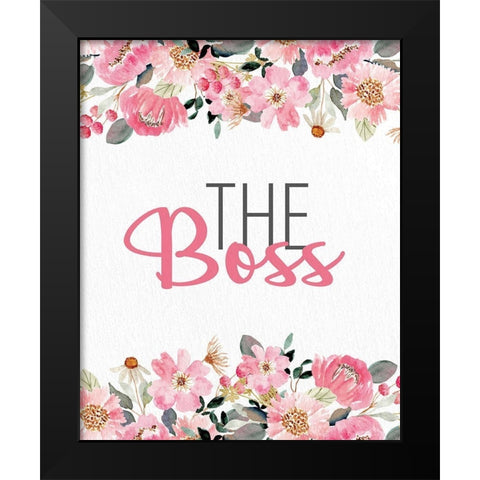 The Boss Black Modern Wood Framed Art Print by Allen, Kimberly