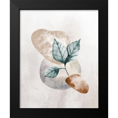Stone Leaf 1 Black Modern Wood Framed Art Print by Allen, Kimberly