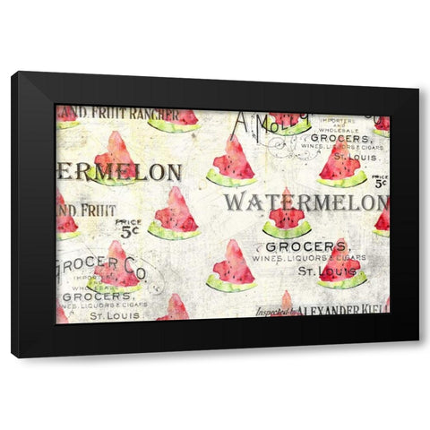 Watermelon Summer 2 Black Modern Wood Framed Art Print by Allen, Kimberly