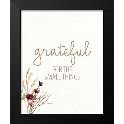 Grateful For Everything 1 Black Modern Wood Framed Art Print by Allen, Kimberly