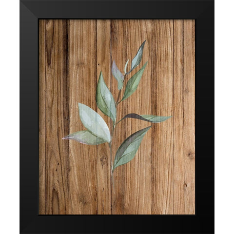 Leaf Wood 1 Black Modern Wood Framed Art Print by Allen, Kimberly