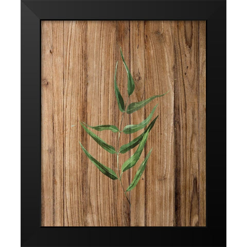 Leaf Wood 2 Black Modern Wood Framed Art Print by Allen, Kimberly