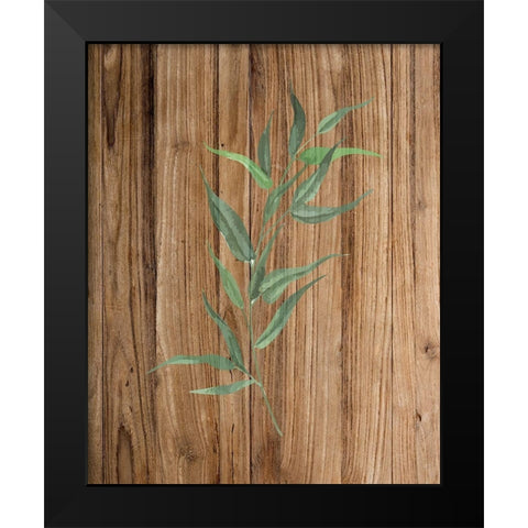 Leaf Wood 3 Black Modern Wood Framed Art Print by Allen, Kimberly