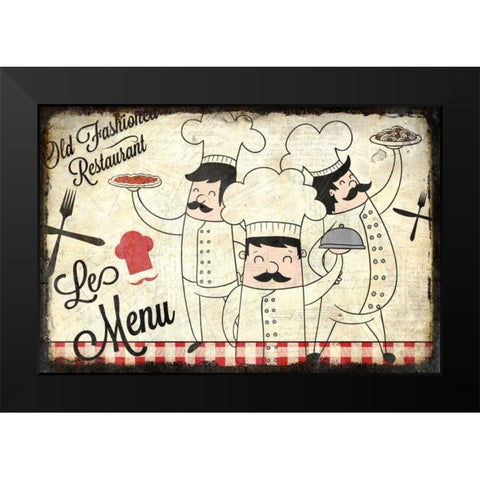 Old Fashioned Black Modern Wood Framed Art Print by Allen, Kimberly