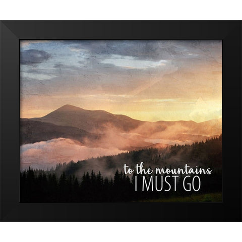To the Mountains Black Modern Wood Framed Art Print by Allen, Kimberly
