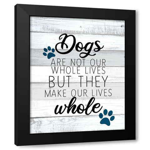 Whole Lives Black Modern Wood Framed Art Print by Allen, Kimberly