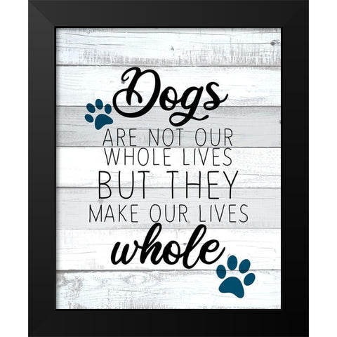 Whole Lives Black Modern Wood Framed Art Print by Allen, Kimberly