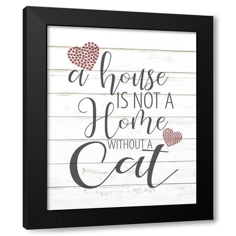 A House Cat Black Modern Wood Framed Art Print by Allen, Kimberly
