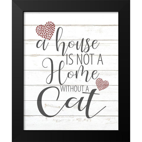 A House Cat Black Modern Wood Framed Art Print by Allen, Kimberly