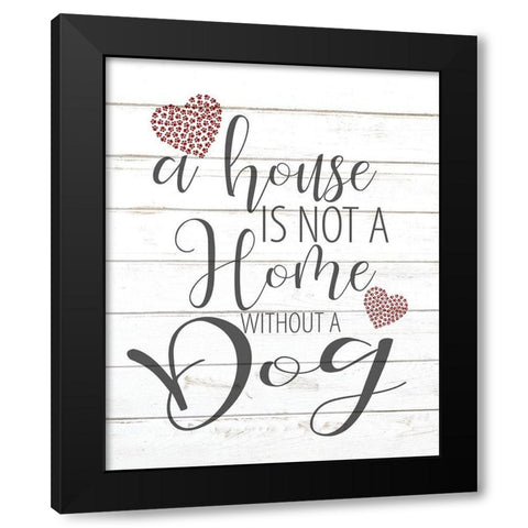 A House Dog Black Modern Wood Framed Art Print by Allen, Kimberly