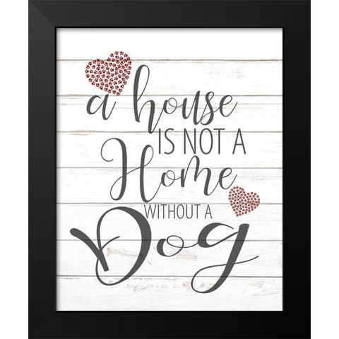 A House Dog Black Modern Wood Framed Art Print by Allen, Kimberly