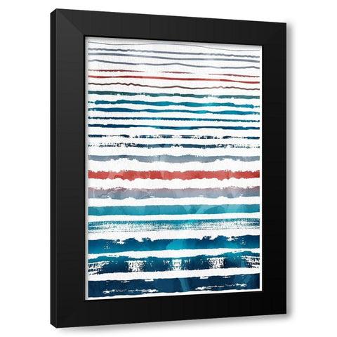 Beach Hues Black Modern Wood Framed Art Print by Allen, Kimberly
