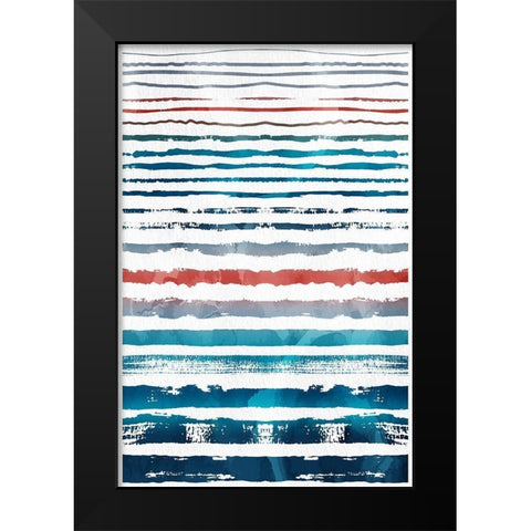 Beach Hues Black Modern Wood Framed Art Print by Allen, Kimberly