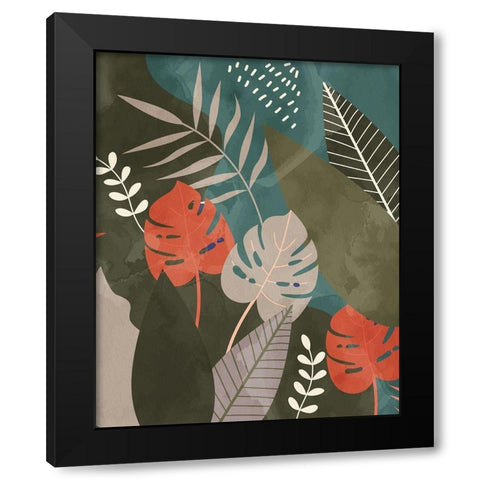 Tropic Green 2 Black Modern Wood Framed Art Print with Double Matting by Allen, Kimberly