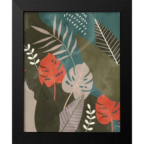 Tropic Green 2 Black Modern Wood Framed Art Print by Allen, Kimberly