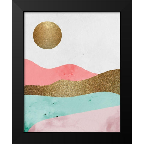 Glitter Landscape 1 Black Modern Wood Framed Art Print by Allen, Kimberly