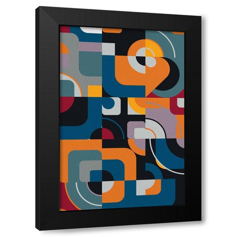 Round 1 Black Modern Wood Framed Art Print with Double Matting by Allen, Kimberly