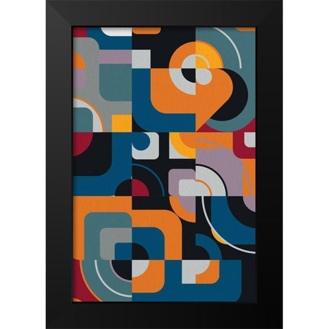 Round 1 Black Modern Wood Framed Art Print by Allen, Kimberly